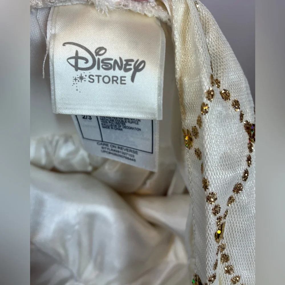 Disney Princess Rapunzel Wedding Dress Cream with Gold/Lavender Size 2/3